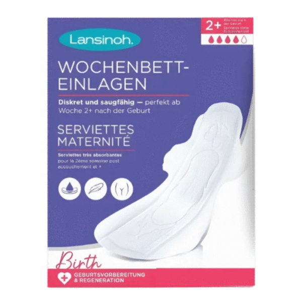 Lansinoh Serviettes Maternité Très Absorbantes 2+ Semaines – 12 unités