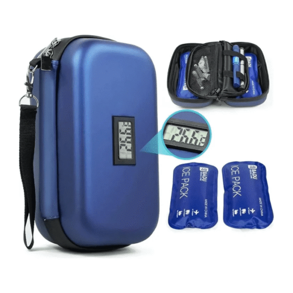 Trousse Isotherme pour Diabétiques avec Thermomètre et Poches de Froid