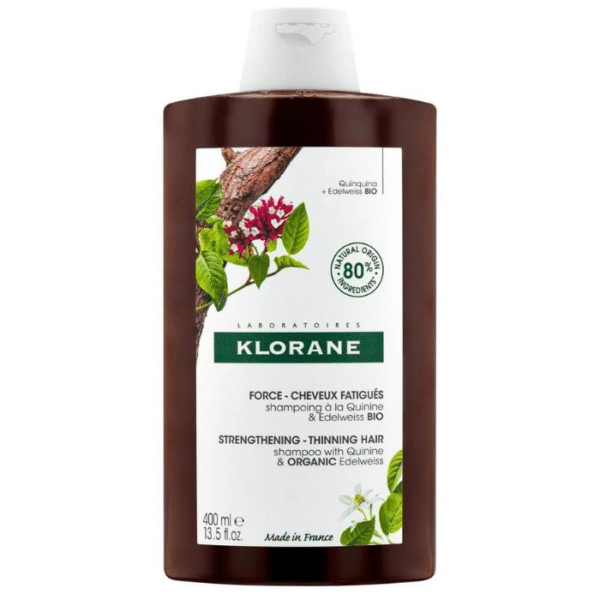Klorane Shampoing à la Quinine & Edelweiss BIO Fortifiant Cheveux Fatigués 400 ml