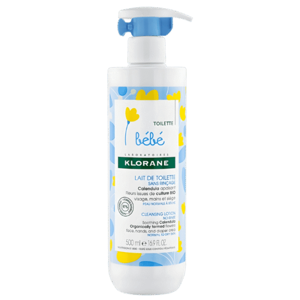 Klorane Bébé Lait de toilette sans rinçage 500ml